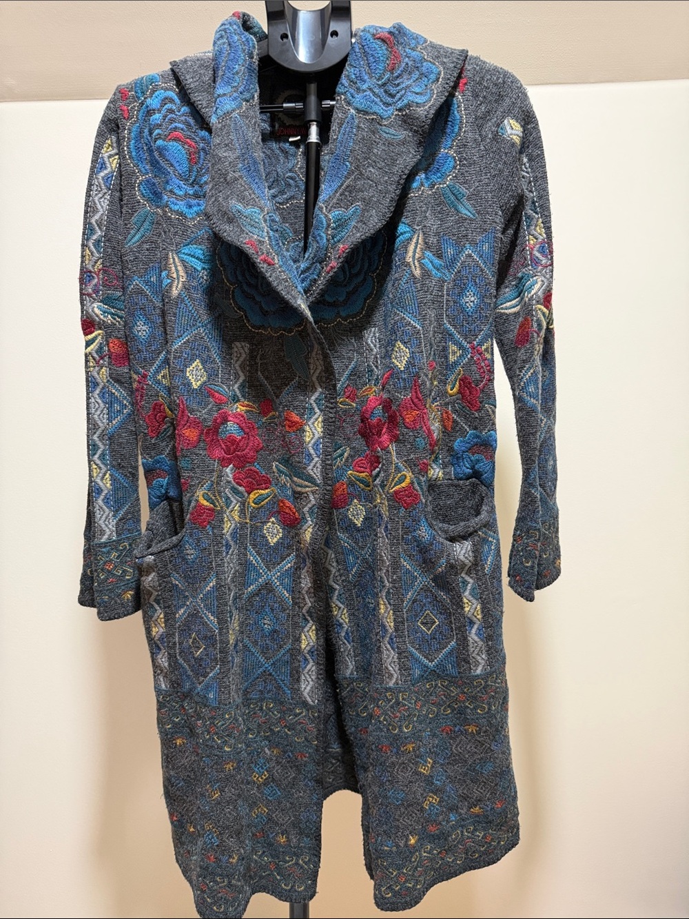 Johnny Was Biya Embroidered Duster